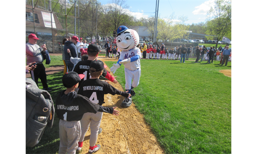 Mr. Met Greets Our Players at Wayne Little League Opening Day and 1000 to 1500 People Attend!